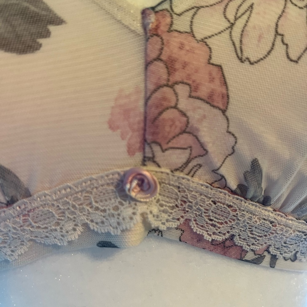 Floral Print Women's Intimate Bra - Picture 3 of 8